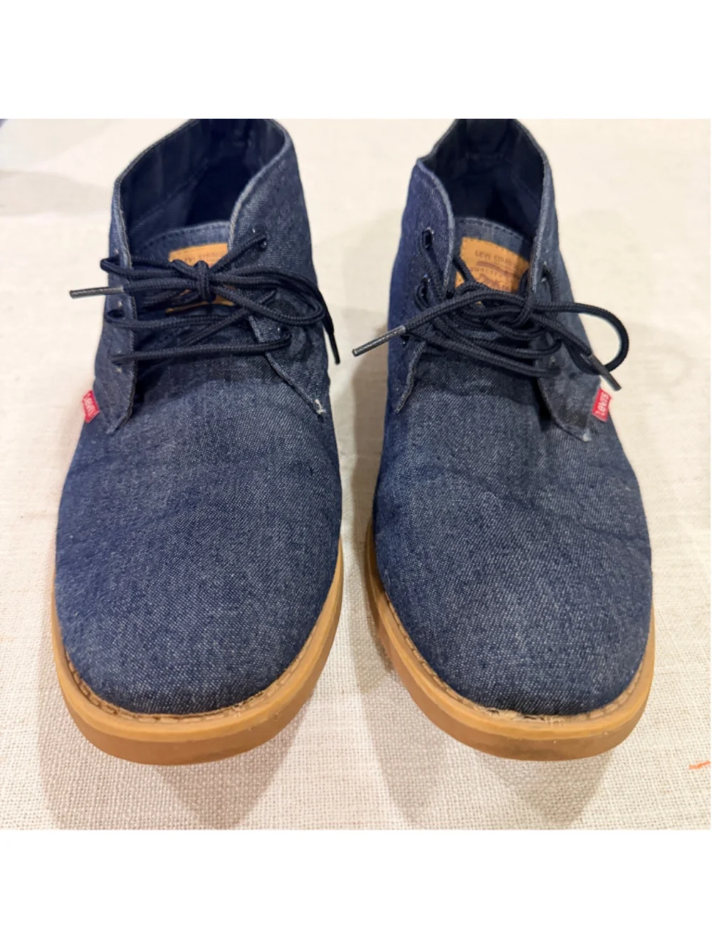 Levi’s Men’s Denim Chukka Boots Desert Shoes Gum Sole Blue Size 10 51801609U